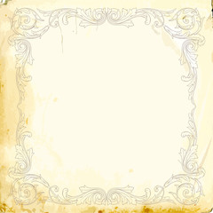 Vector baroque of vintage elements for design. 