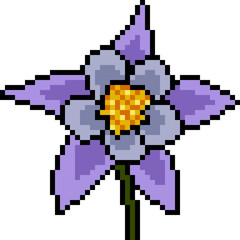 Fototapeta premium vector pixel art flower