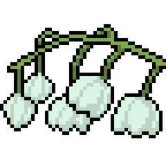 Obraz premium vector pixel art flower