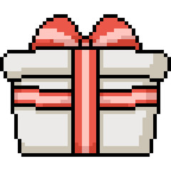 vector pixel art gift box