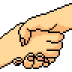 Obraz premium vector pixel art help