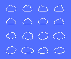 Clouds sky vector icon.