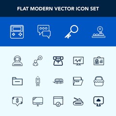 Modern, simple vector icon set with london, folder, phone, bubble, arrow, web, business, diagnostic, person, clock, communication, female, space, astronaut, storage, door, woman, button, key icons