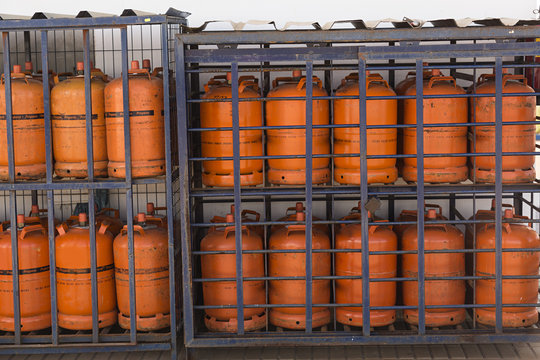 Bombonas de gas butano.