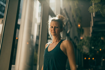 Portrait of an attractive and natural yoga woman