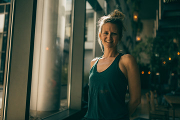 Portrait of an attractive and natural yoga woman