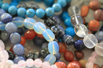 natural mineral necklace texture