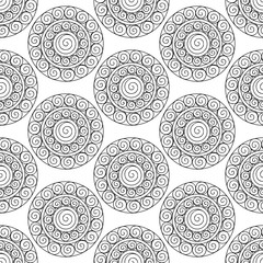 Abstract vintage seamless background with mandala ornaments.