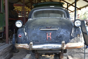 antique black car