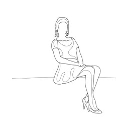  sketch of a woman sitting