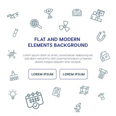 science, education outline vector icons and elements background concept on white background.Multipurpose use on websites, presentations, brochures and more