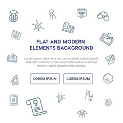 science, education outline vector icons and elements background concept on white background.Multipurpose use on websites, presentations, brochures and more