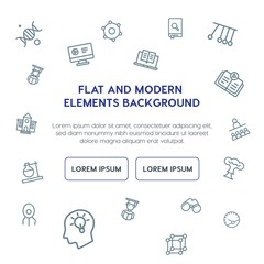 science, education outline vector icons and elements background concept on white background.Multipurpose use on websites, presentations, brochures and more