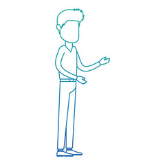 elegant businessman talking avatar character vector illustration design