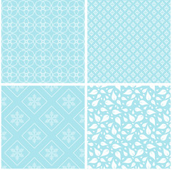 Chic different vector seamless patterns.