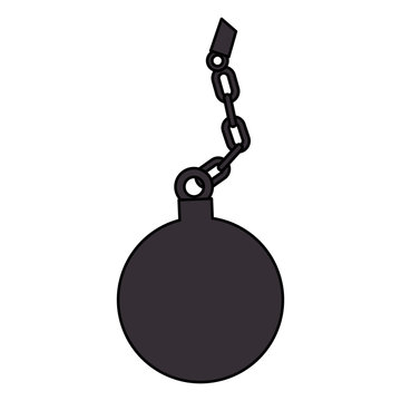 slave shackle isolated icon vector illustration design