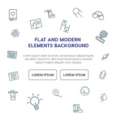 science, education outline vector icons and elements background concept on white background.Multipurpose use on websites, presentations, brochures and more
