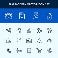 Modern, simple vector icon set with tomato, video, person, food, profile, satellite, wear, door, hanger, fashion, estate, lunch, communication, classic, female, id, bread, name, sandwich, retro icons
