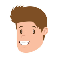 businessman head avatar character vector illustration design