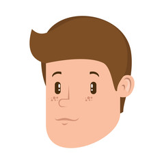 businessman sad head avatar character vector illustration design