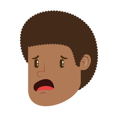 businessman sad head avatar character vector illustration design