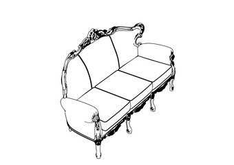 sketch of couch vector