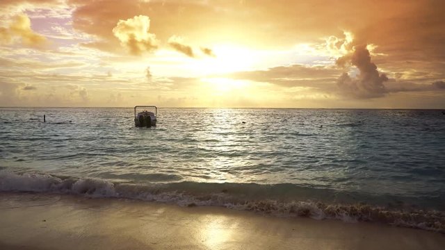 Mayan Riviera beach sunrise in Caribbean Mexico