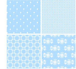 Retro different seamless patterns.