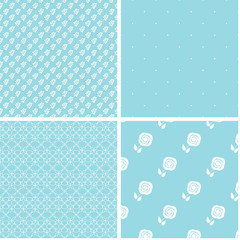 Retro different seamless patterns.