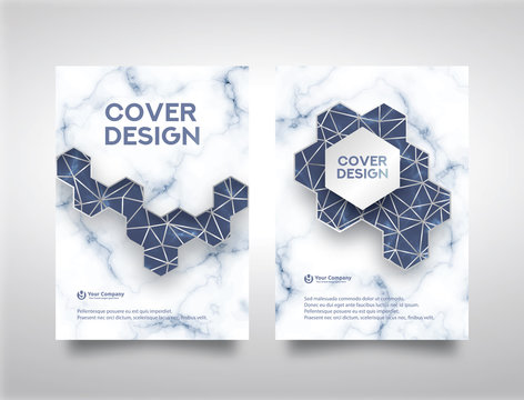 Marble Abstract Background Book Cover Design Template