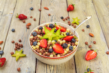 Healthy breakfast, close up