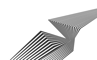 black and white stripe line abstract graphic optical art background