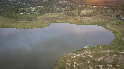Aerial view of dam