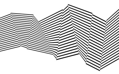 black and white stripe line abstract graphic optical art background