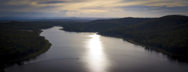 Aerial view of dam