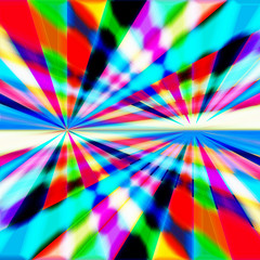 Vibrant colors and lines, abstract perspective background.