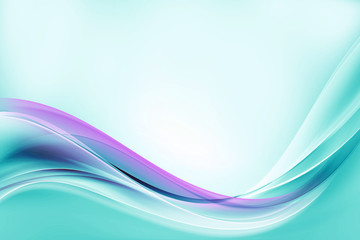 Fototapeta na wymiar Purple blue waves art. Blurred lines background. Abstract creative graphic design. Decorative fractal style.