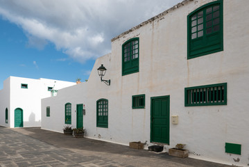 Fototapeta na wymiar recreation of a fishing village in Costa Teguise, Lanzarote Island, Spain