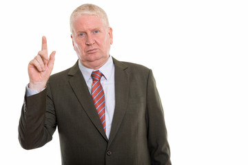 Studio shot of mature man