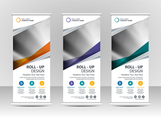 Roll up banner stand template design
