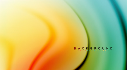 Swirl fluid flowing colors motion effect, holographic abstract background