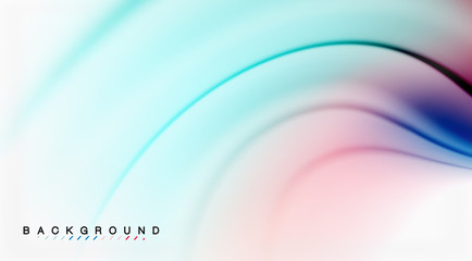 Swirl fluid flowing colors motion effect, holographic abstract background