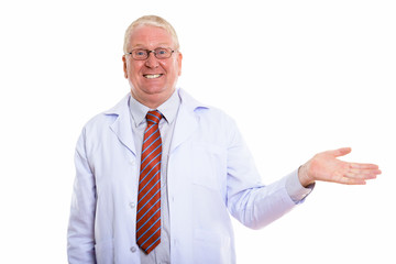 Studio shot of mature man