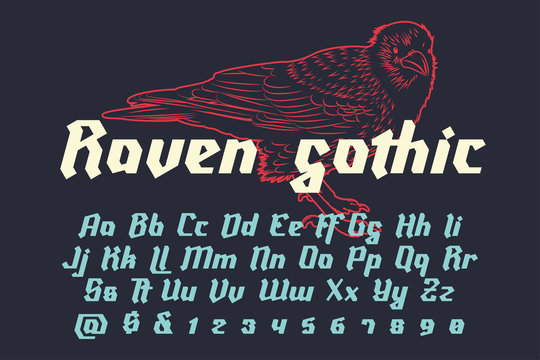 Raven Gothic - decorative modern font