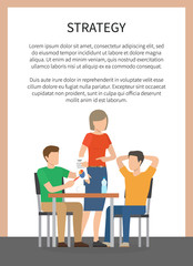 Strategy Workplace and Team Vector Illustration