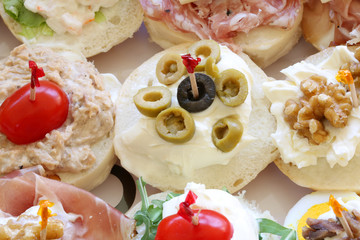 many sandwiches at canteen