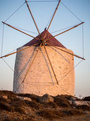 A windmill at the top of the Chora of Amorgos