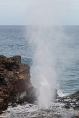 Scenic Nakalele Blowhole on the Northwest Coast of Maui