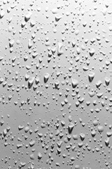 Drops of water with shadow on white background