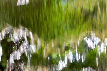 Wall of moving water in nature as background
